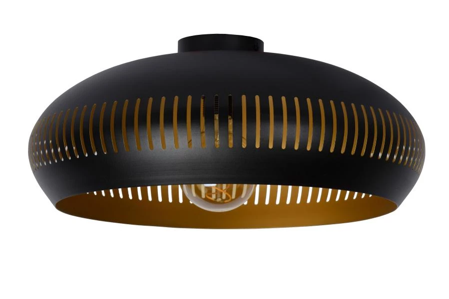 Lucide RAYCO - Flush ceiling light - Ø 45 cm - 1xE27 - Black - off